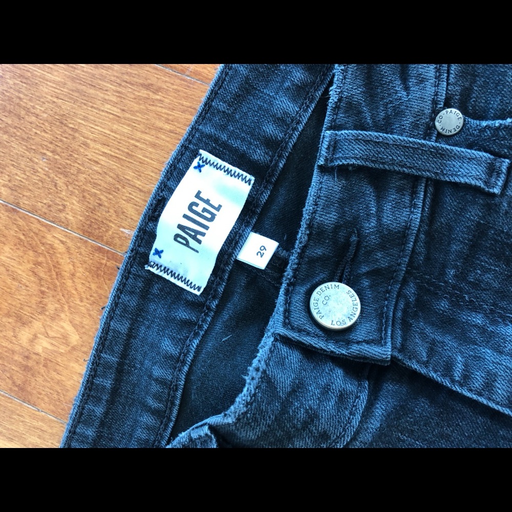 Paige washed out black denim jeans